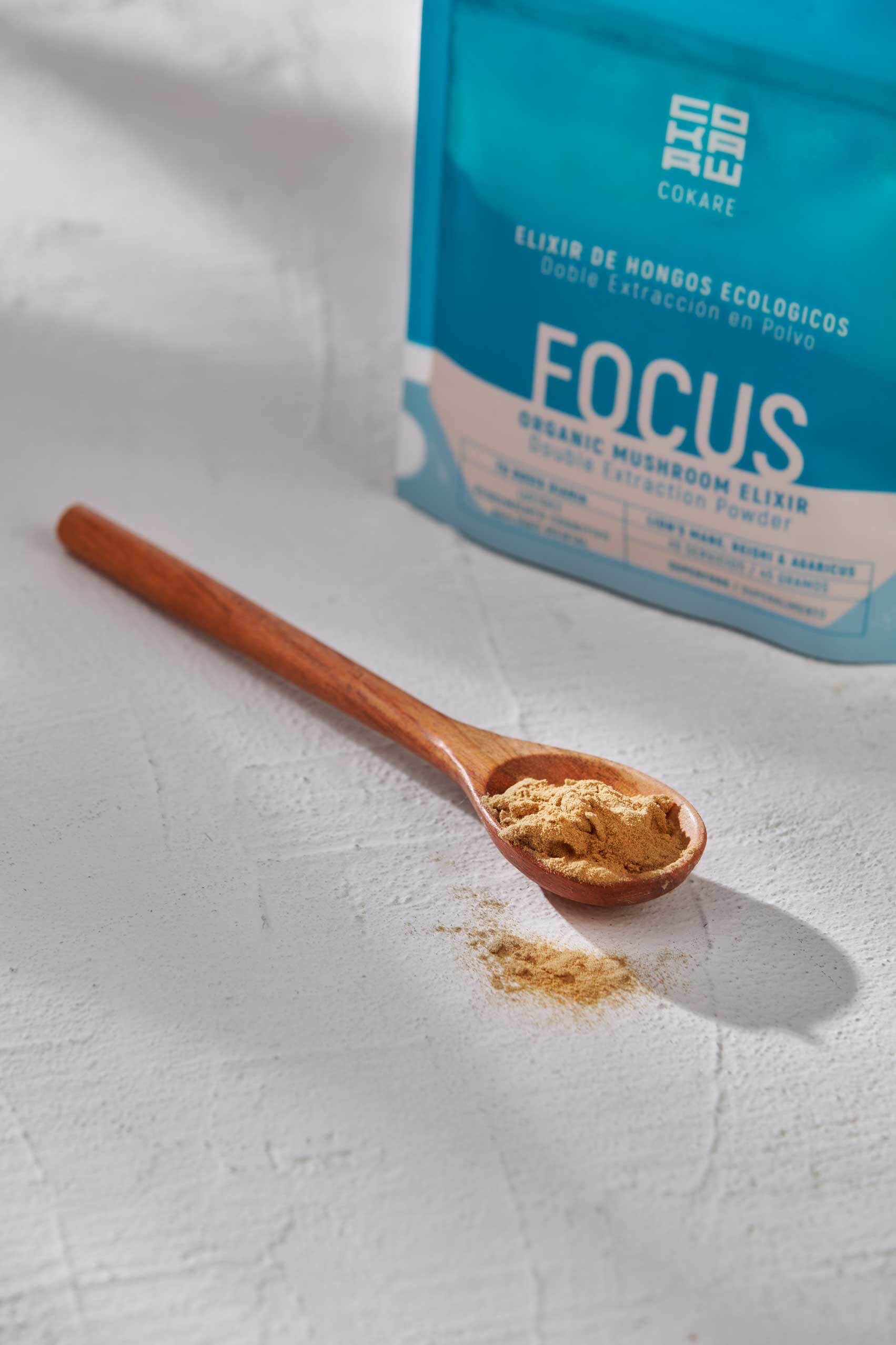 Cordyceps Breakfast, Eggs with ragu, cilantro and Cokare Energy Elixir